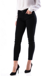 Jeansi dama Oana lungi elastici bumbac negru 32 