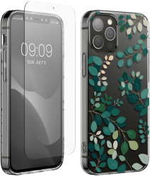 Set Husa si Folie de protectie Kwmobile pentru Apple iPhone 12/iPhone 12 Pro Multicolor Silicon/Sticla securizata KWM000022TI002C 
