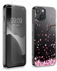 Set Husa si Folie de protectie Kwmobile pentru Apple iPhone 14/iPhone 13 Multicolor Silicon/Sticla securizata KWM000022TH001C 
