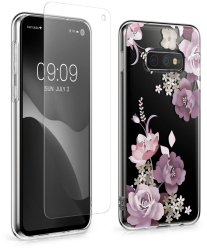 Set Husa si Folie de protectie Kwmobile pentru Samsung Galaxy S10e Multicolor Silicon/Sticla securizata KWM000021SI001C 