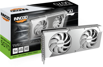 Placa video INNO3D TWIN X3 OC White NVIDIA GeForce RTX 5070 12GB GDDR7 192 bit DLSS 4 