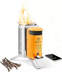 Arzator portabil Biolite CampStove 2+ acumulator 3200mAH Lanterna 100Lm USB functie de generare incarcare si stocare energie electrica. 