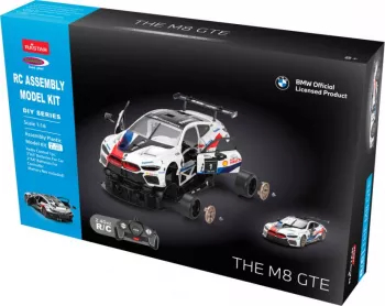 Kit de construit masina RC cu telecomanda BMW M8 / 2.4 Ghz / Lungime 28.3 cm / Scara 1 18 / 74 piese / 8+ 