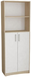 Raft pentru office E 10 70 x 34 x 185 cm Strejar Sonoma si Alb 