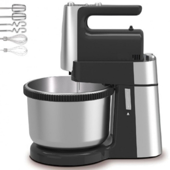 Royalty Line RL-HM19015 Mixer cu bol 700 W 6 batatori 3 L Turbo 5 viteze negru/otel inoxidabil 