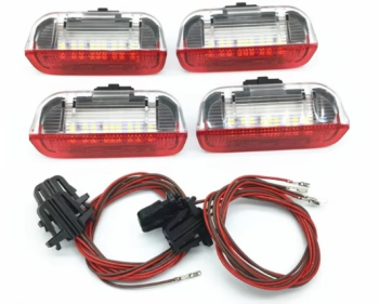 Set 4 Lampi LED Usi Volkswagen Golf Passat Arteon Touareg Tiguan Lumina Avertizare Usa Deschisa 