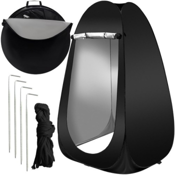 Cort pentru dus solar Zola® instalare rapida husa depozitare inclusa pliabil 110 x 110 x 190 cm negru