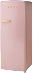 Frigider Retro DOMO 218 litri roz pastel 
