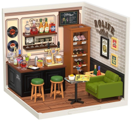 Puzzle 3D Minicasuta DIY Leisurely Cheers Bar plastic RolIfe 142 piese 
