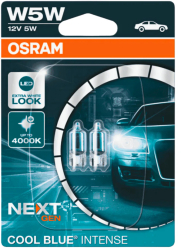 Set 2 becuri auto halogen Osram W5W Cool Blue Intense Next Generation 12V 2825CBN-02B 