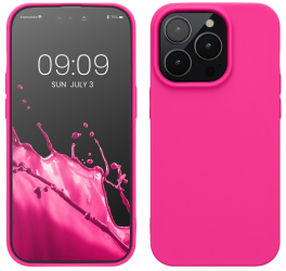 Husa pentru Apple iPhone 14 Flippy Liquid Silicone cu Microfibra pe interior Protectie Antisoc Roz-Fuchsia 