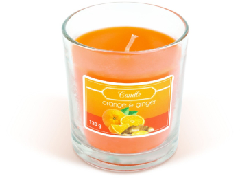 Lumanare parfumata - portocale si ghimbir - 120 g 