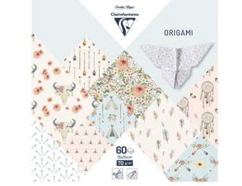 Hartie Origami Clairefontaine 95348C 60 de coli 15 x 15 cm 70 g m ² - RESIGILAT