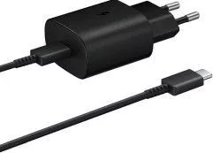 Incarcator 25W Samsung S8 S8+ S8 Active S9 S9+ S9 Active Type C EP-TA800EBE cu cablu Type C EP-DG977BBE Negru 