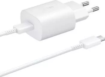 Incarcator Samsung S10 S10+ S10 Lite TA800EWE cablu DG977BWE Type C 1M Super Fast Charger Alb 