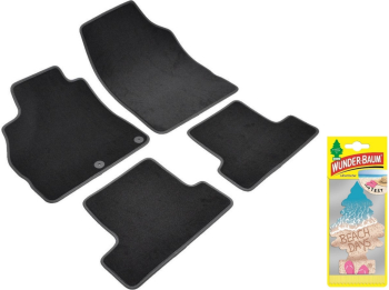 Covorase auto din mocheta Umbrella pentru Renault Megane III 2008-2015 + Odorizant Auto Bradut Wunder-baum Beach Days 