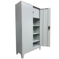 Fiset metalic Premium Asamblat 3 rafturi si seif cu picioare 900x400x1920 cm LxlxH 50 kg/polita PLUS 