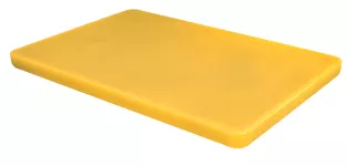 Tocator blat profesional bucatarie polietilena HDPE 600x400x20mm galbena pentru carne cruda de pasare