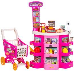 Set jucarie Chipolino Supermarket 78 cm cu lumini sunete si 76 accesorii