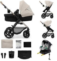 Carucior Multifunctional Kinderkraft Moov 2 Eva 4in1 Moon Grey 