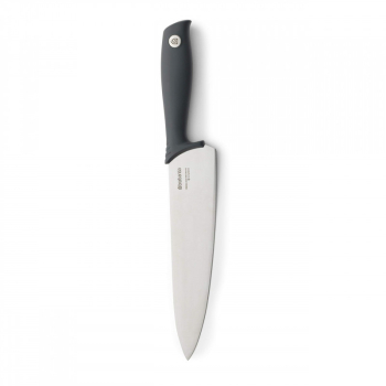 Cutit de bucatar Brabantia Tasty+ 1001163 20 cm otel calit rezistent la zgarieturi si coroziune gri inchis 