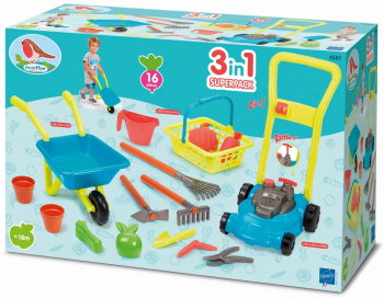 Ecoiffier Set Roaba Cu Masina De Tuns Iarba 