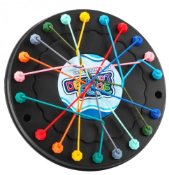 Joc Puzzle cu Snururi Dezleaga Nodurile Colorate Antistres pentru Toata Familia 18 x 18 cm 