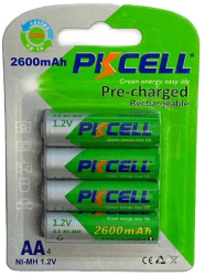 Set 4 acumulatori PKCELL AA /R6 Ni-MH 1.2V 2600mAh 618 