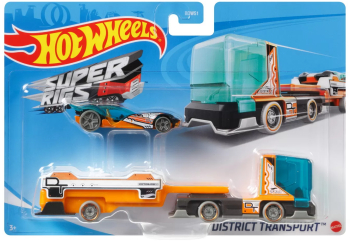 Set Camion Si Masina Sport Hot Wheels District Transport 