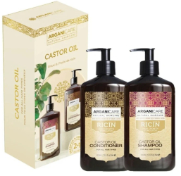 Set sampon & balsam cu ulei de ricin pentru stimularea cresterii parului 400 ml x 2 