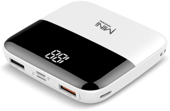 Baterie externa Fast charger VoltPocket afisaj digital 10.000 mAh alb 
