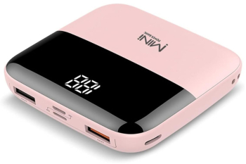 Baterie externa Fast charger VoltPocket afisaj digital 10.000 mAh pink 