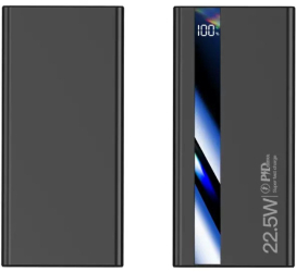 Baterie externa Power Bank cu incarcare Ultra rapida Fast Charge 22 5W 10.000 mAh negru 