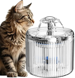 Dispenser apa automat tip fantana pentru pisici si caini Linomag® Purificare si filtrare a apei Silentios 2.6L Transparent