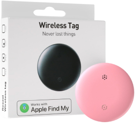 Dispozitiv antipierdere Airtag urmarire prin GPS Tracker compatibil IOS Iphone roz 