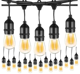 Ghirlanda Luminoasa Decorativa SIKS Cu Becuri De Interior/Exterior/Gradina cu Alimentare la Priza Pendule LED 20 Metri Lumina Calda Int