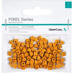 Accesoriu decorativ pentru carcasa DeepCool „PIXEL PO” silicon 5.4×5.4x4mm pachet 100 buc portocaliu 