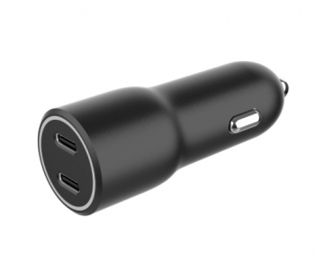 Incarcator auto Gembird A-UC-C2PD40-CAR-01 2x USB-C 4A Black