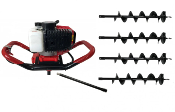Motoforeza de pamant 2.5 CP motor 2 timpi 500B Verke V90041 2 Burghie 