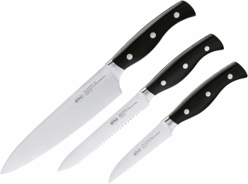 Set 3 cutite Rosle Pura negru 