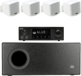 Sistem sonorizare restaurant 4.1 Atmos Omni-26 alb Bluetooth 2x50W 