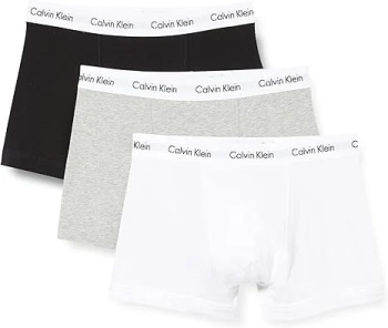 Set 3 boxeri pentru barbati Calvin Klein Trunk 3pk 0000U2662G negru alb gri M - OUTLET 
