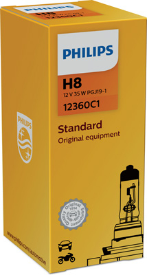 Bec Far H8 Pgj19-1 35W 12V VIsion Philips 