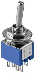Comutator 2x ON-ON 6 pini 8x9x7mm cu retinere Goobay 