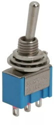 Comutator cu brat 1 circuit 3A 250V ON-OFF-ON cu retinere 