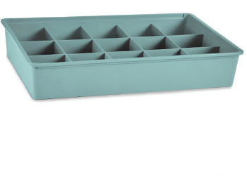 Organizator sertar cu 15 diviziuni verde 49 x 33 x 9 cm 