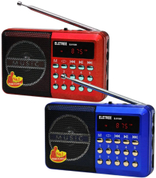 Radio FM portabil YG011 USB/TF/AUX acumulator diverse culori 