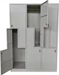 Vestiar metalic cu 6 usi Z 3x2 1200x500x1800 mm LxlxH Asamblat PLUS 