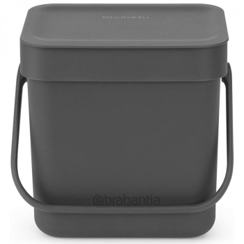 Cos de gunoi Brabantia Sort and Go 1003230 3 l Maner Montare pe perete Gri inchis 