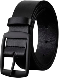 Curea barbati Neagra din piele PU casual cu catarama galvanizata Negru -100 Cm 